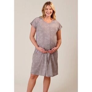 KINDRED BRAVELY Universal Labor Delivery Gown Nursing Dress S/M/L Lilac Bloom